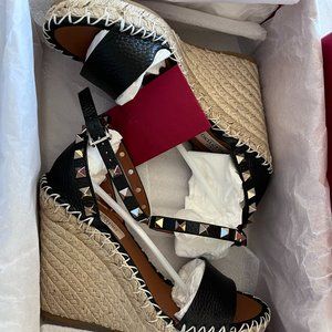 Valentino Garavani  - Rockstud espadrille wedge